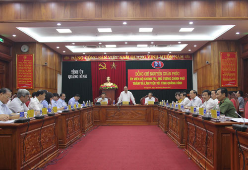 Thủ tướng Chính phủ thăm và làm việc tại tỉnh Quảng Bình